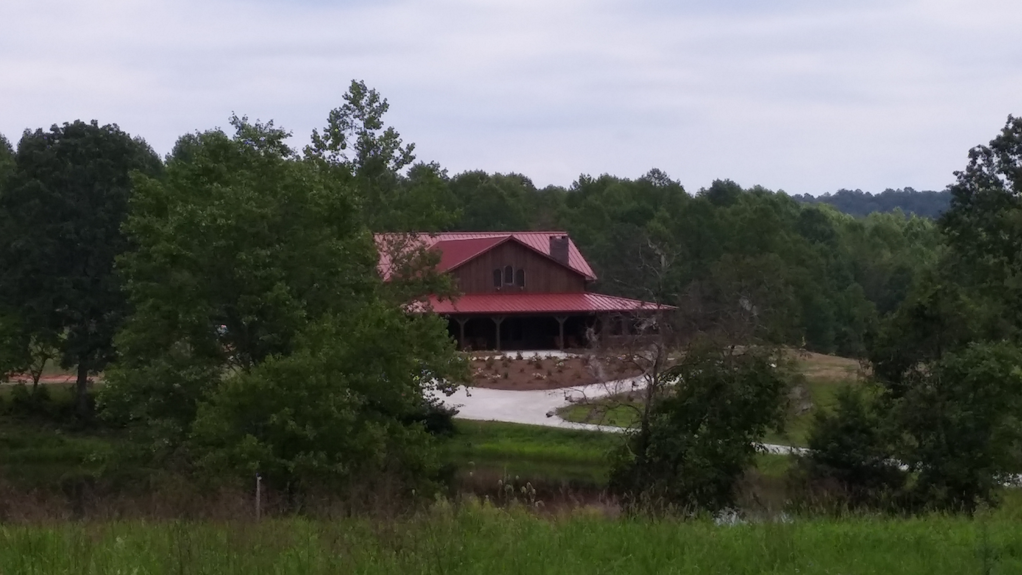 Wedding venue from across the lake