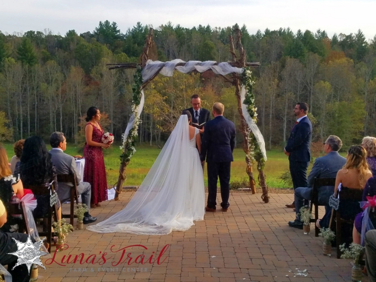 Back patio wedding